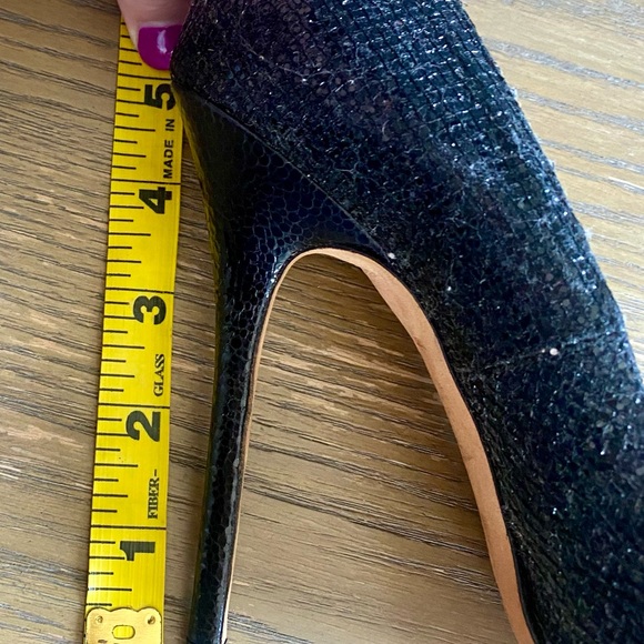 Jimmy Choo Black Sparkle Stiletto Heels - Picture 11 of 12
